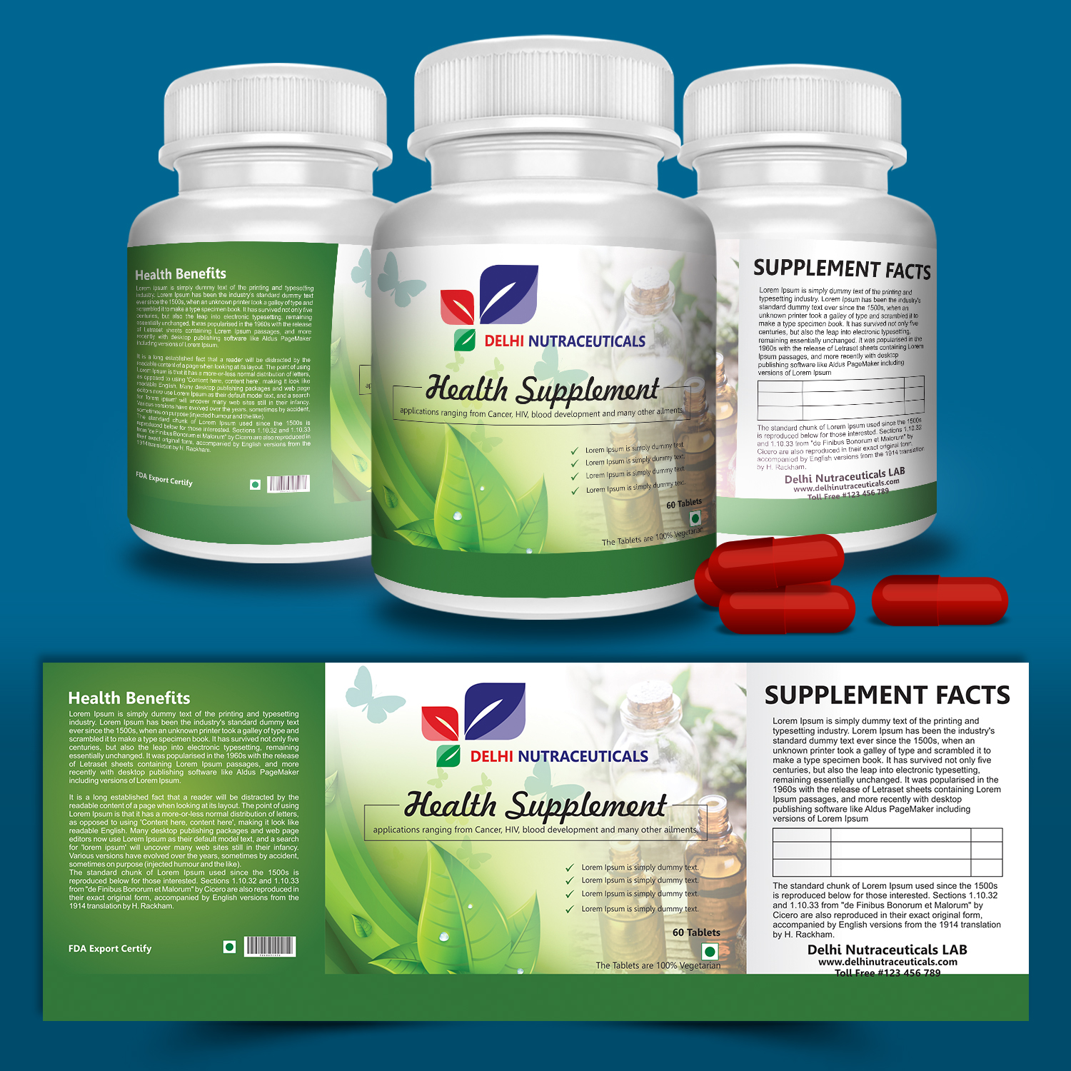 Etikett-Design von creativeavoy für Delhi Nutraceuticals | Design #12983179
