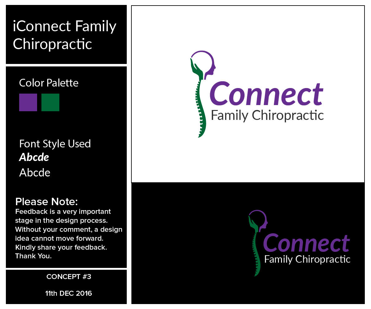 Logo Design by jerin205 for iConnect Family Chiropractic | Design #12980304