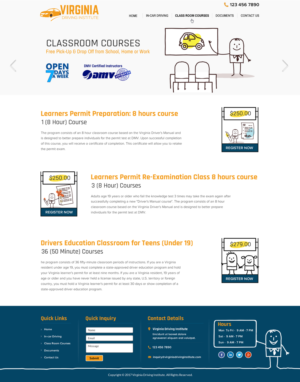 Driving School for Teens Mobile Site  | Web Design by Sbss