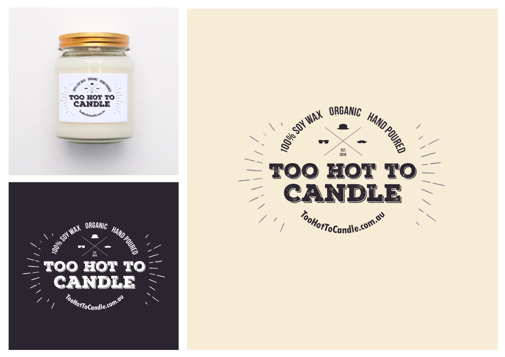Logo Design by Amduat Design for Too Hot To Candle | Design #13046770