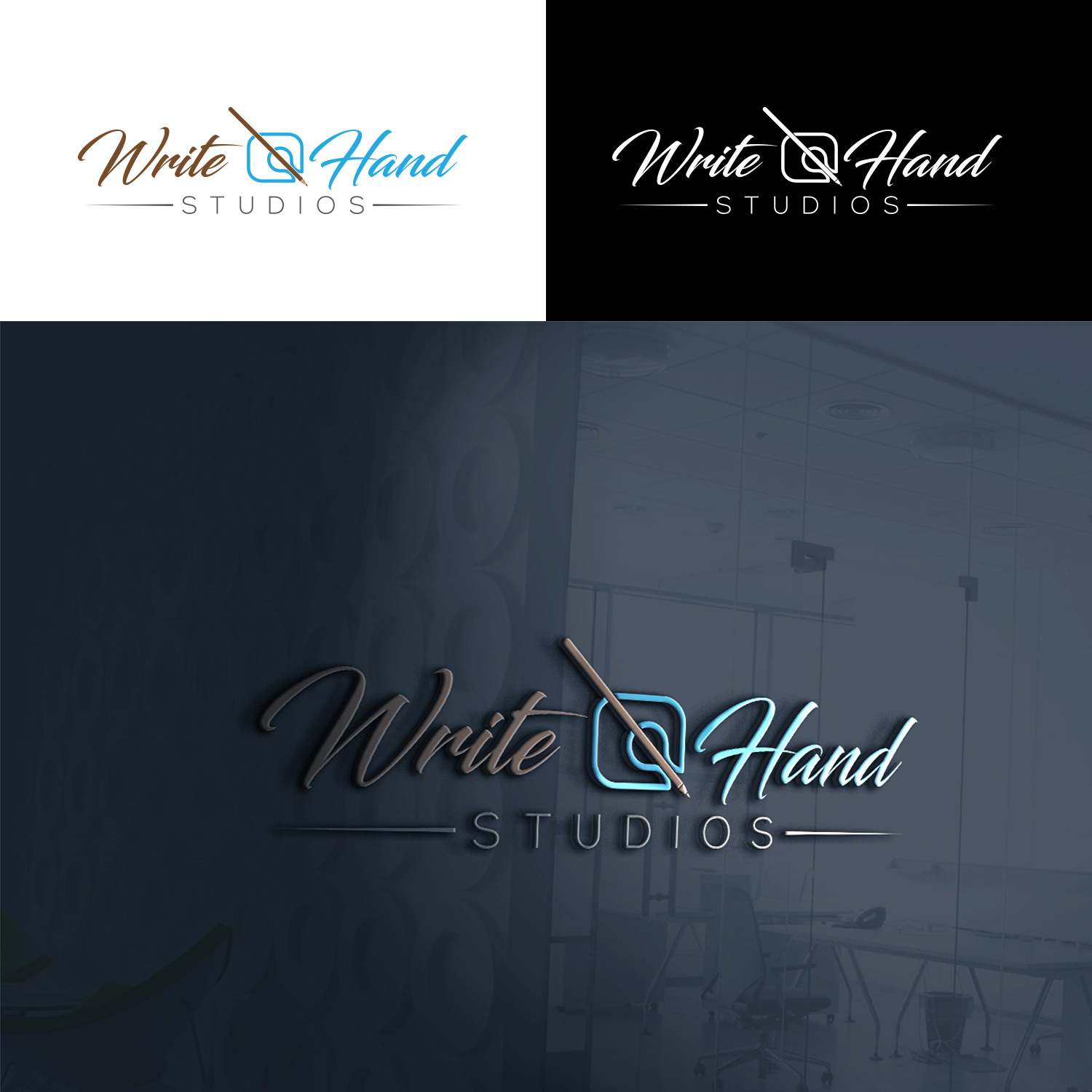 Logo Design by IMD-HUB for Write Hand Studios | Design #12998659