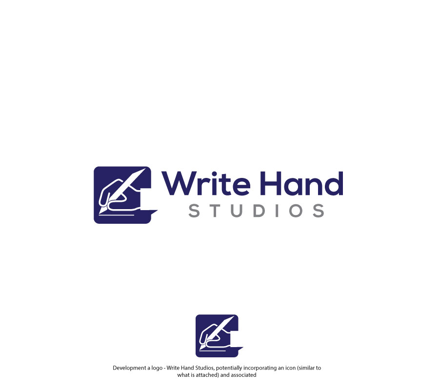 Logo Design by ecorokerz for Write Hand Studios | Design #12988580