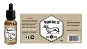Etikett-Design von ERICK ANDRE VOORNEMAN für Wiener Vape Company (pty) ltd. | Design #13175632