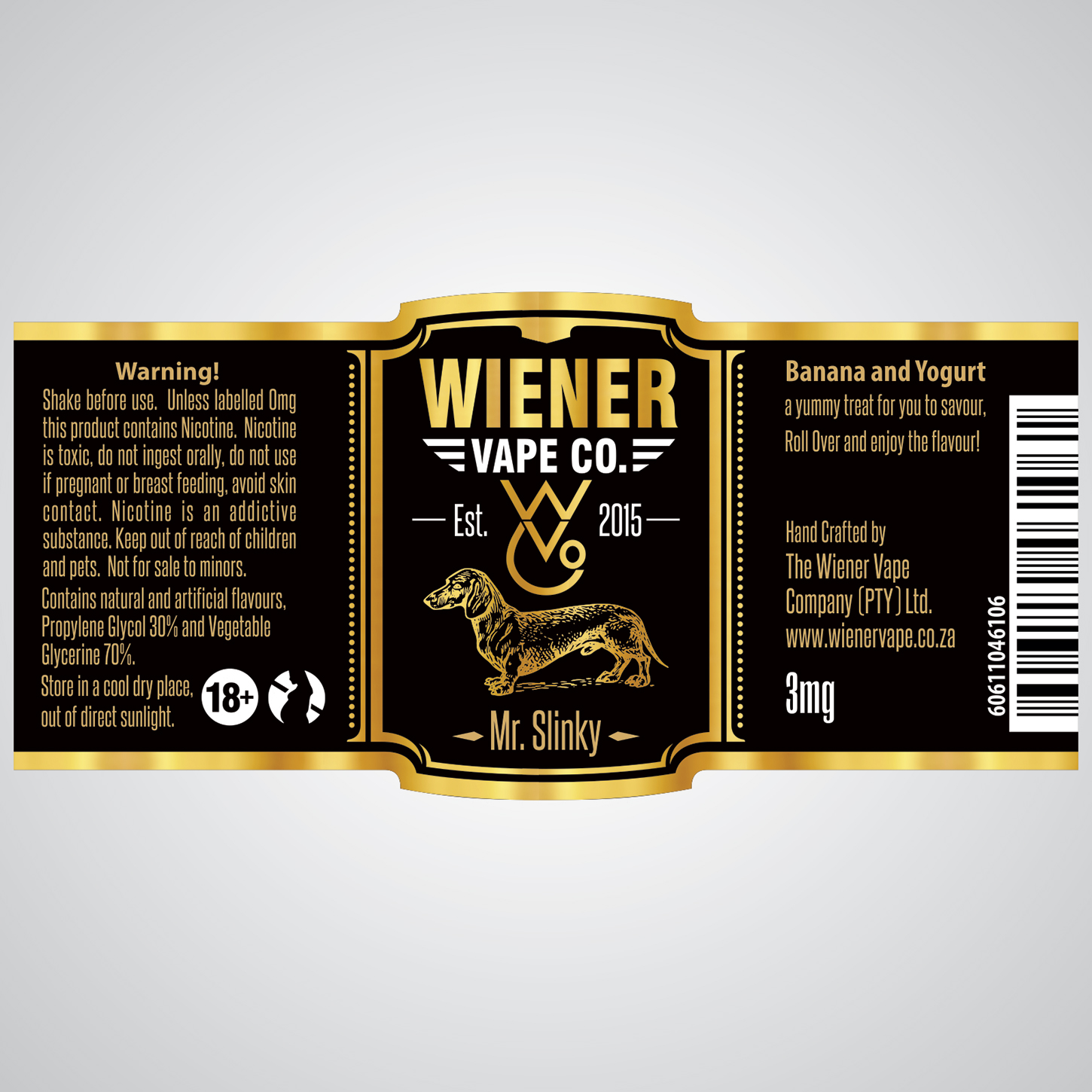 Etikett-Design von somnathroy32 für Wiener Vape Company (pty) ltd. | Design #13160229