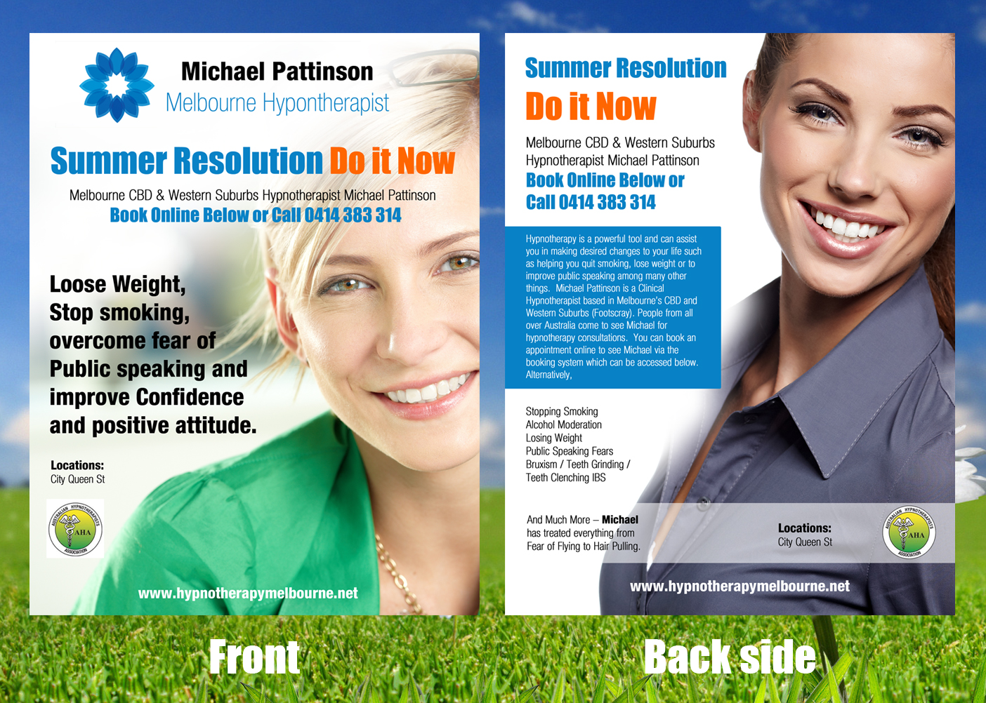 Flyer Design by uk for Acumen Clinical Hypnotherapy | Design #2452481
