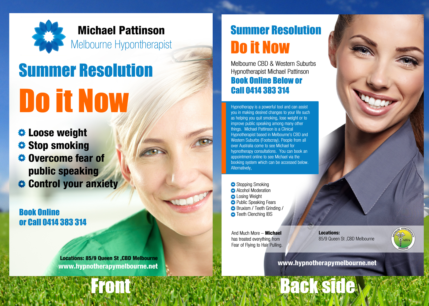 Diseño de Flyer por uk para Acumen Clinical Hypnotherapy | Diseño #2452574