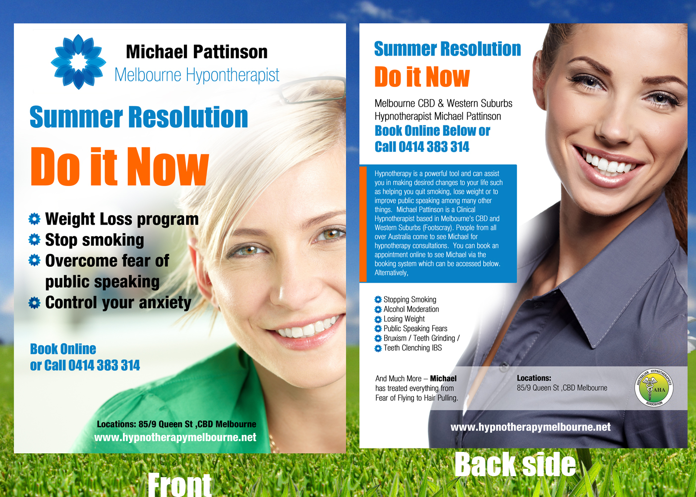 Diseño de Flyer por uk para Acumen Clinical Hypnotherapy | Diseño #2452637