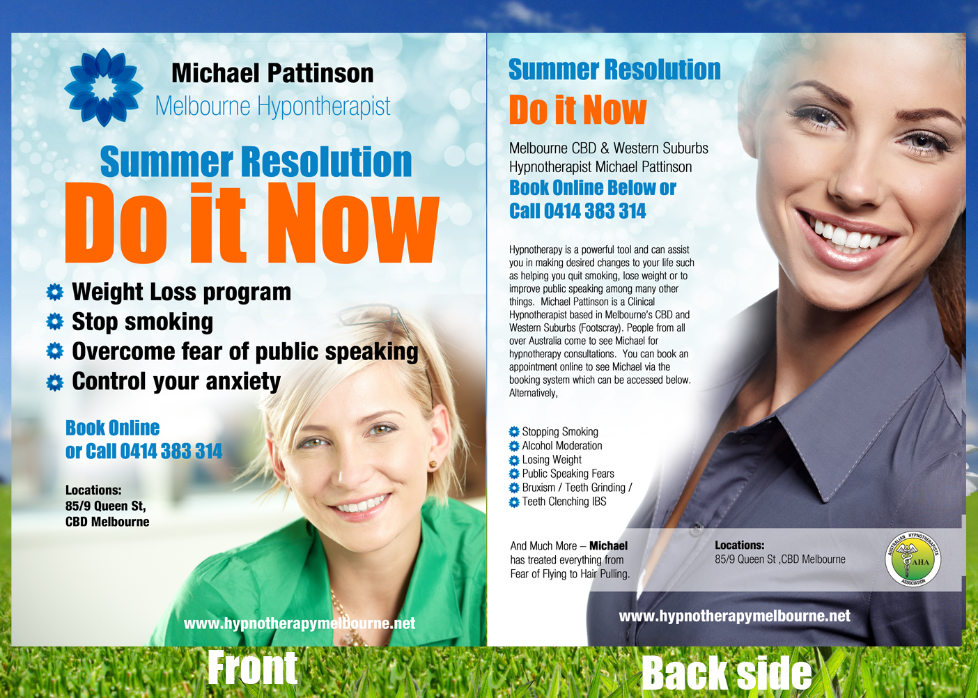 Diseño de Flyer por uk para Acumen Clinical Hypnotherapy | Diseño #2453937