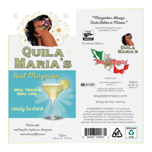 QUILA MARIA's MARGARITA BOTTLE LABEL | Diseño de Etiqueta por Sophie DL