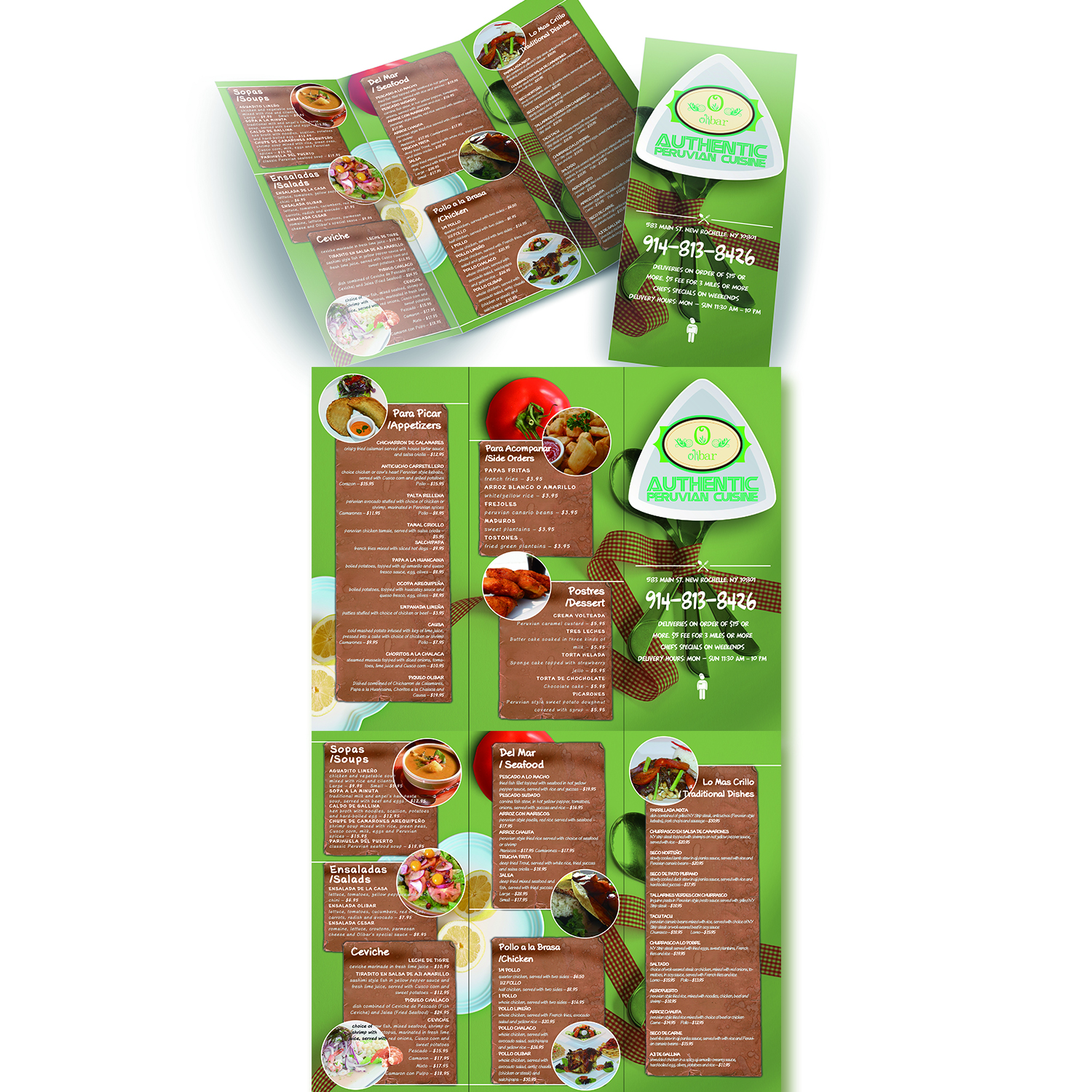 Flyer Design by GXW Design for Olibar Peruvian Cuisine | Design #13108824