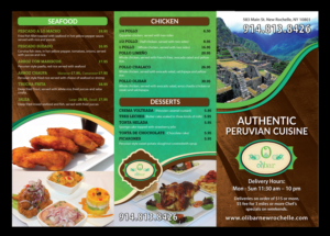 Flyer Design by meet007 for Olibar Peruvian Cuisine | Design: #13094565
