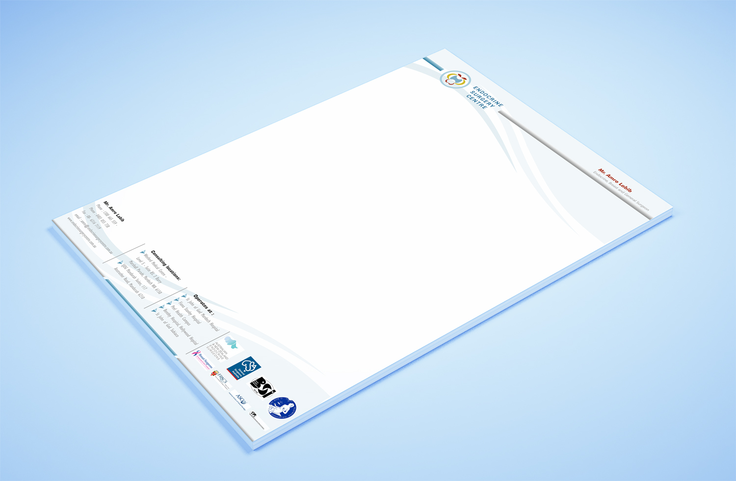 Stationery Design by Petter Goms for Endocrine Surgery Centre | Design #16112726