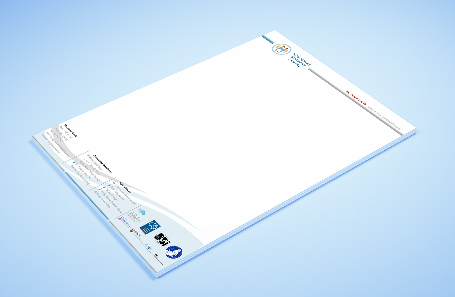 Stationery Design by Petter Goms for Endocrine Surgery Centre | Design #16112776