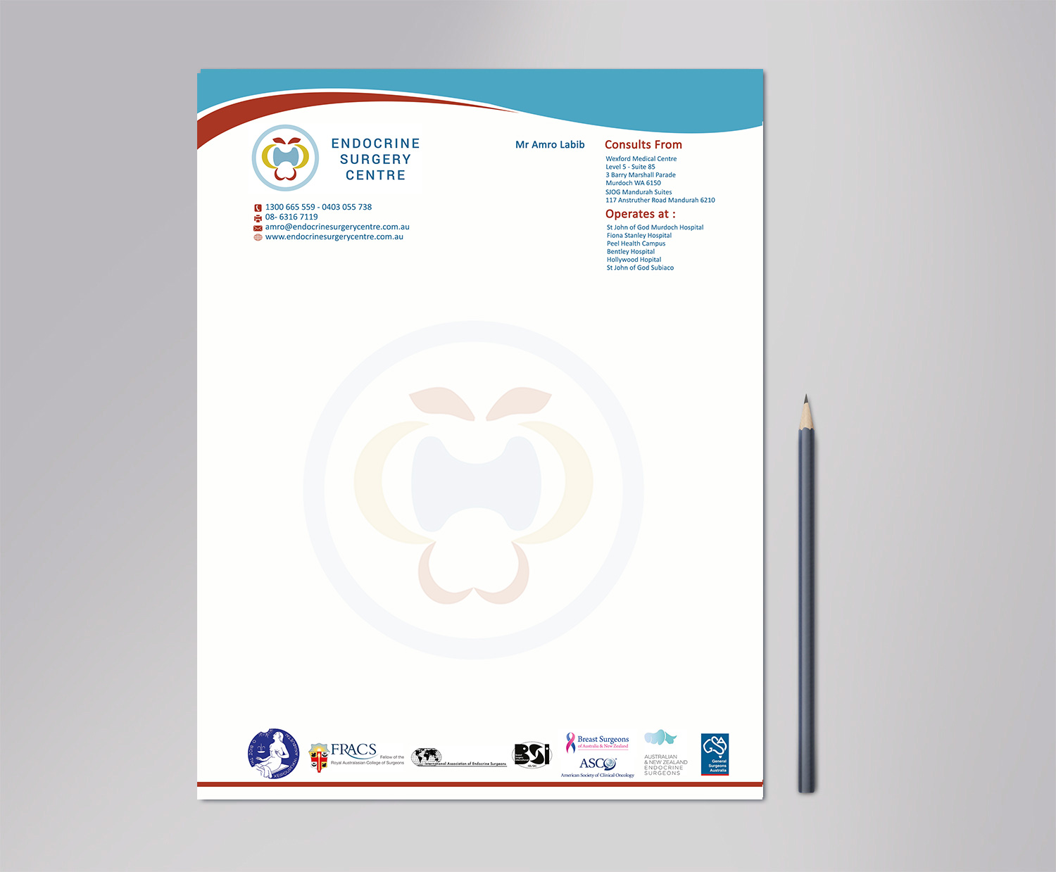 Stationery Design by Designs 2019 for Endocrine Surgery Centre | Design #15379223