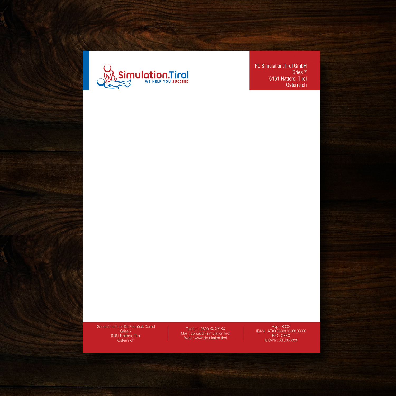 Stationery Design by uk for PL Simulation.Tirol GmbH | Design #13073372
