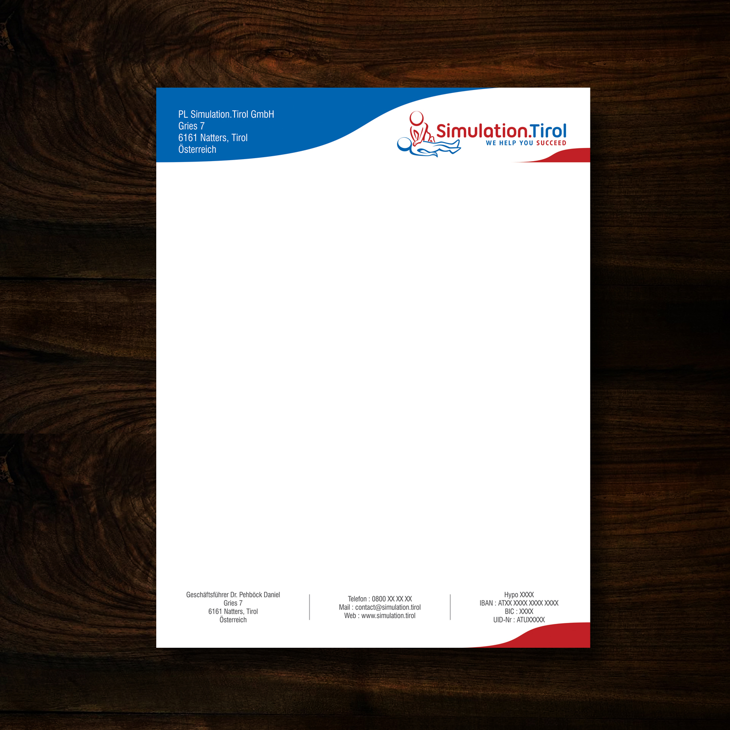 Stationery Design by uk for PL Simulation.Tirol GmbH | Design #13073375