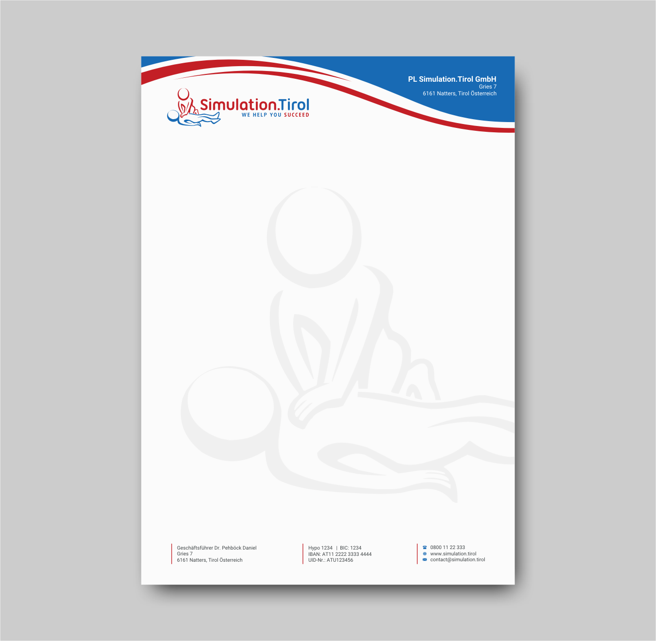 Diseño de Papelería por INDIAN_Ashok para PL Simulation.Tirol GmbH | Diseño #13071346