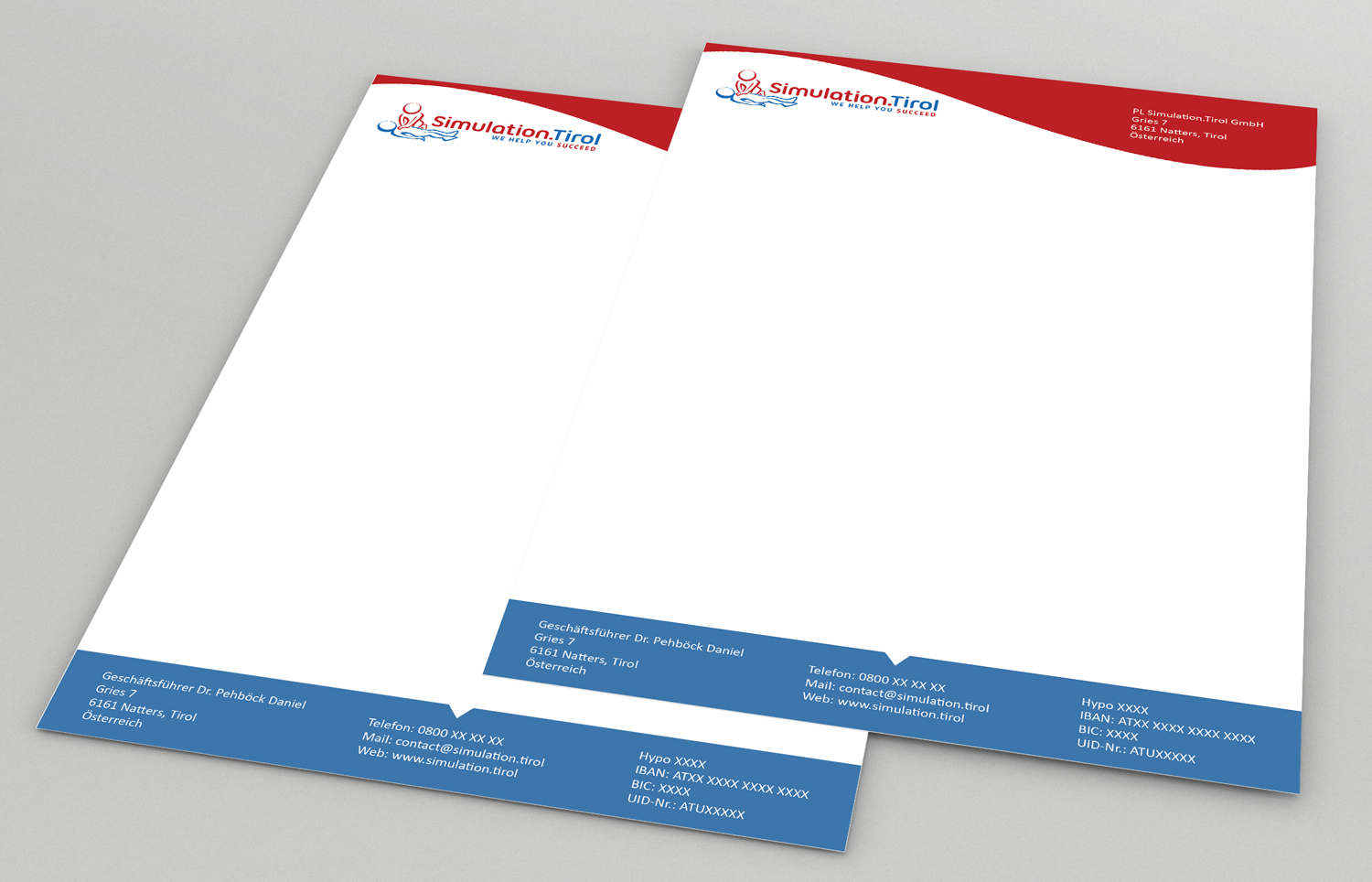 Diseño de Papelería por anshtoyj para PL Simulation.Tirol GmbH | Diseño #13083714