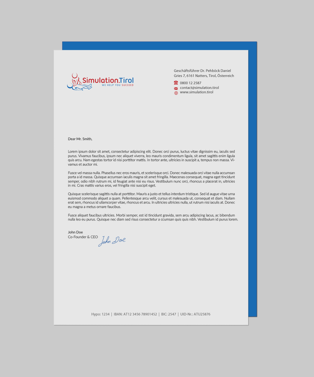 Design de Papeterie par chandrayaan.creative pour PL Simulation.Tirol GmbH | Design #13083457