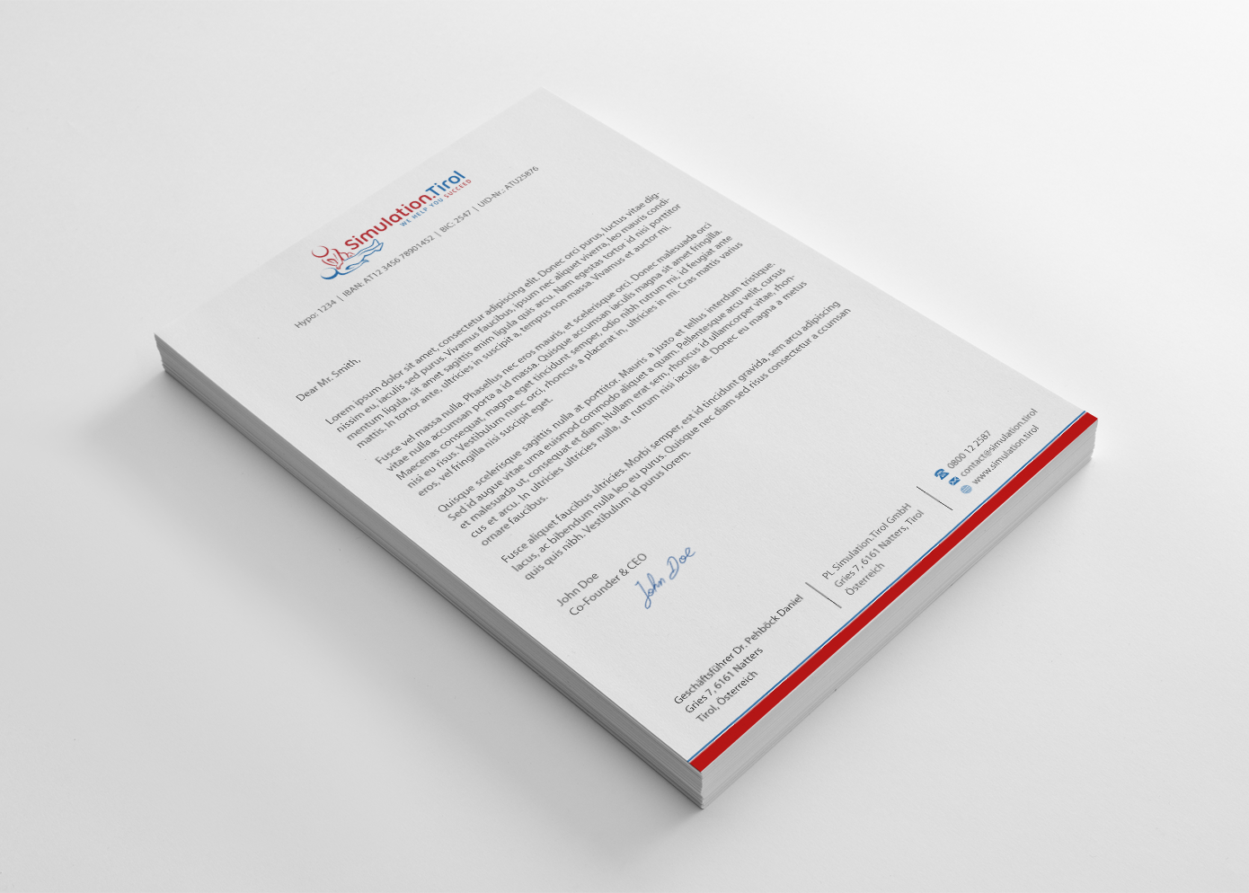 Diseño de Papelería por chandrayaan.creative para PL Simulation.Tirol GmbH | Diseño #13083481