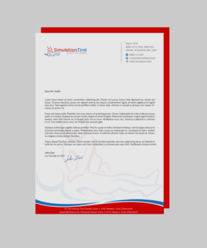 Stationery Design by chandrayaan.creative for PL Simulation.Tirol GmbH | Design: #13083493