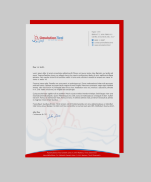 Stationery Design by chandrayaan.creative for PL Simulation.Tirol GmbH | Design: #13083508