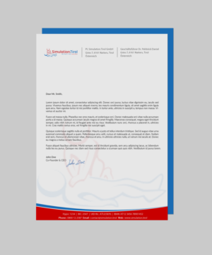 Stationery Design by chandrayaan.creative for PL Simulation.Tirol GmbH | Design: #13083509