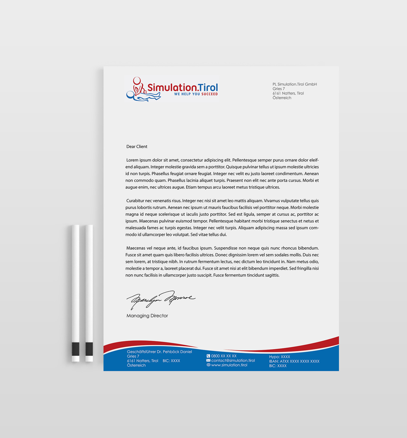 Diseño de Papelería por Designs 2019 para PL Simulation.Tirol GmbH | Diseño #13074882