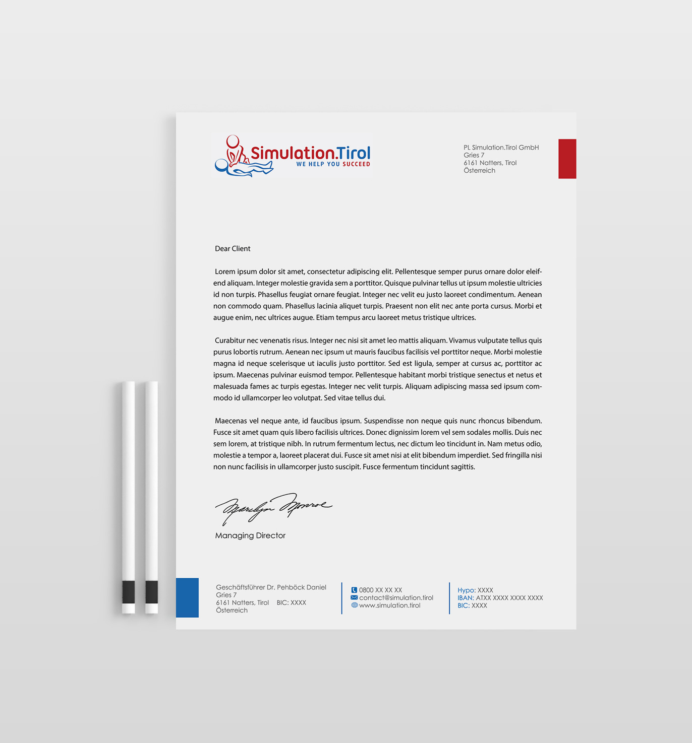 Diseño de Papelería por Designs 2019 para PL Simulation.Tirol GmbH | Diseño #13074884