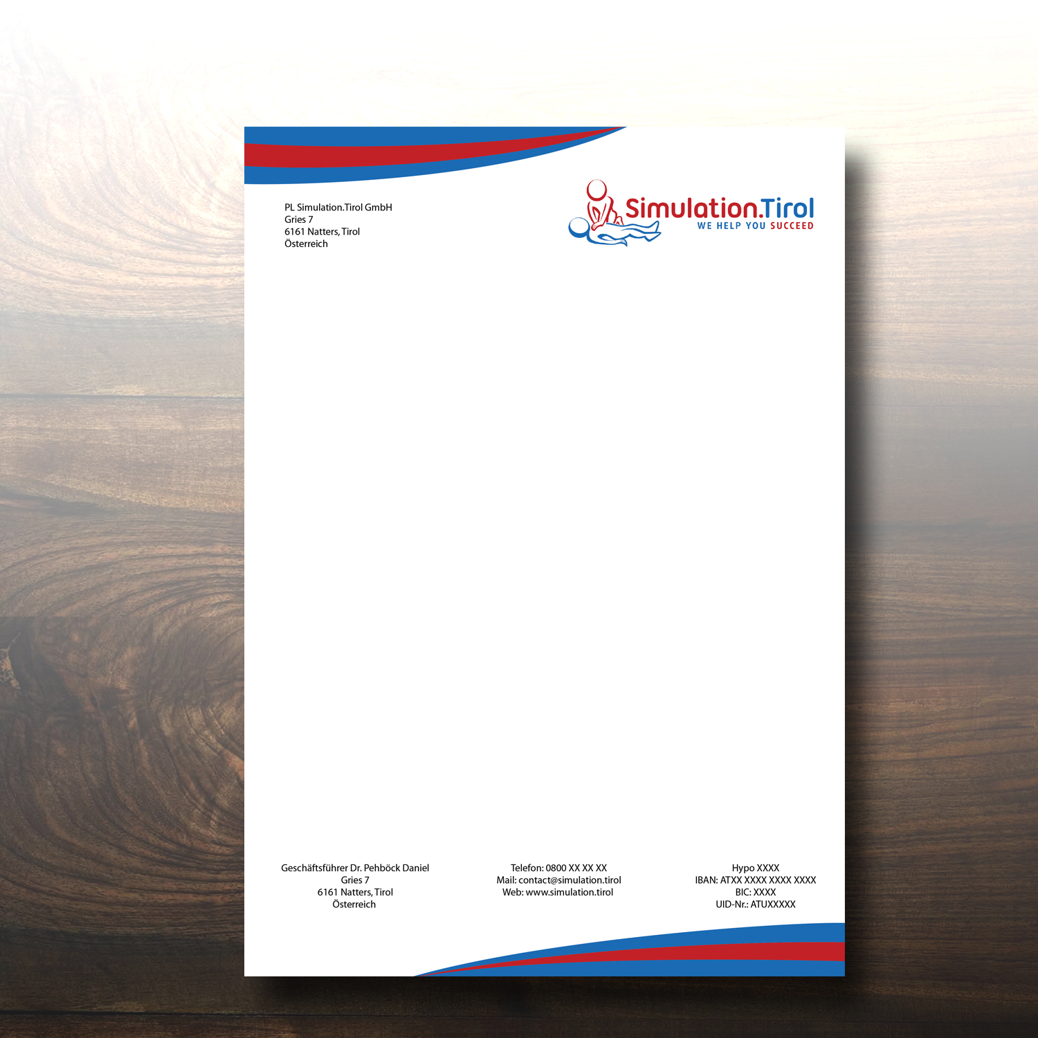 Diseño de Papelería por uk.ggroupindia para PL Simulation.Tirol GmbH | Diseño #13077237