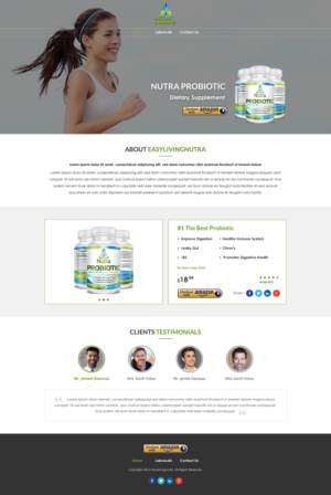 Nutracuetical Company website. Selling 1 supplement product | WordPress-Design von Sbss
