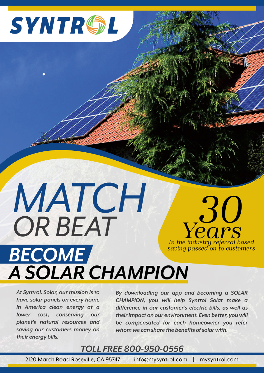 Flyer Design by Impressive Solutions for Syntrol | Design #13202191