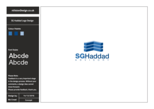 Logo Design by [n]visionDesign for SG HADDAD ADVISORY | Design #13011162