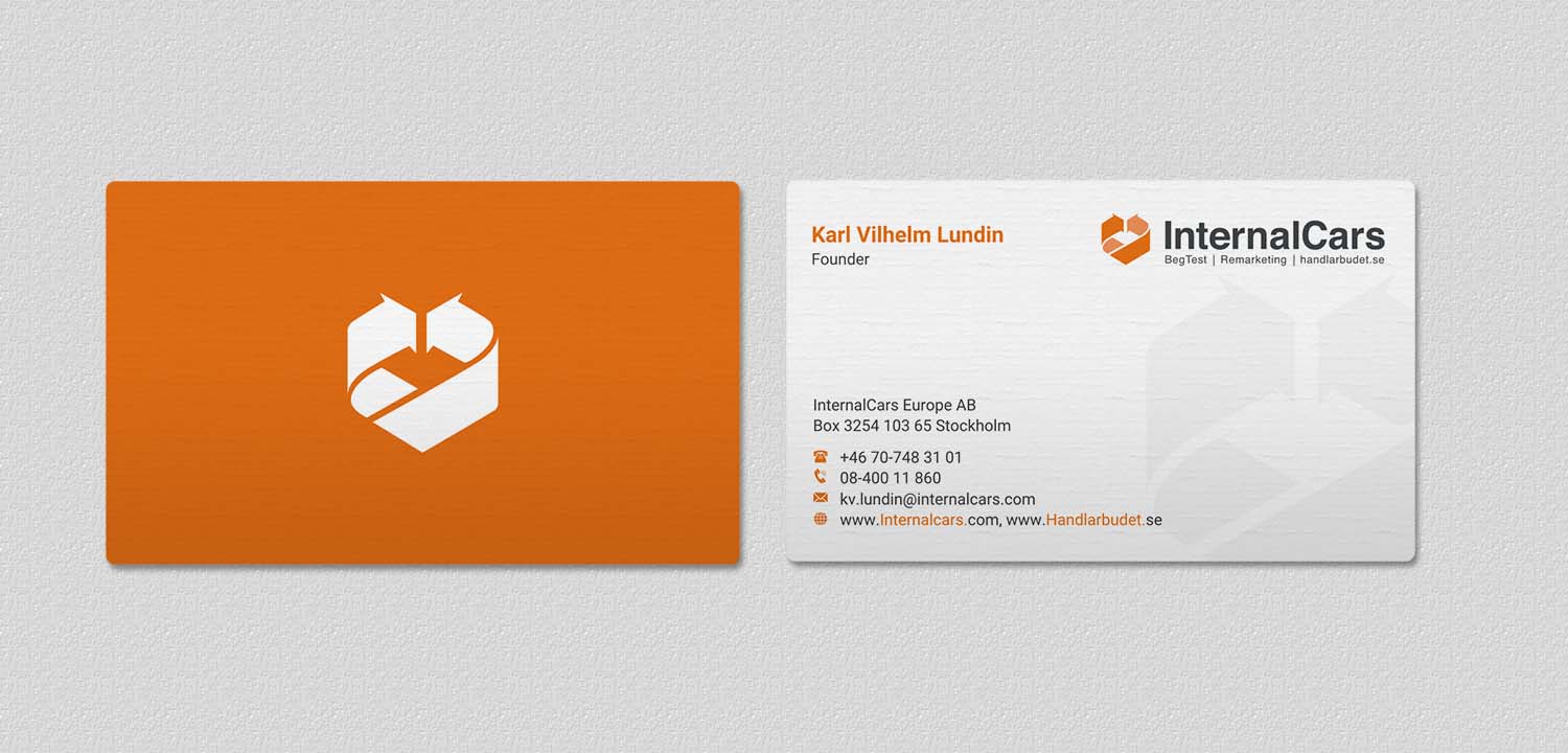 Business Card Design by INDIAN_Ashok for InternalCars Europe AB | Design #13037036