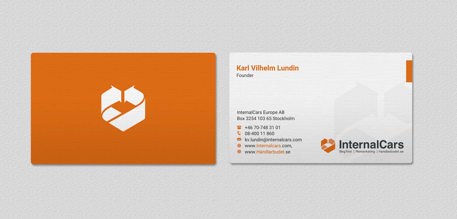 Business Card Design by INDIAN_Ashok for InternalCars Europe AB | Design #13037039