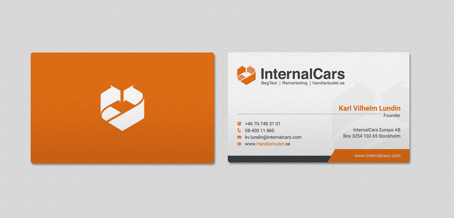 Visitenkarten-Design von INDIAN_Ashok für InternalCars Europe AB | Design #13037049