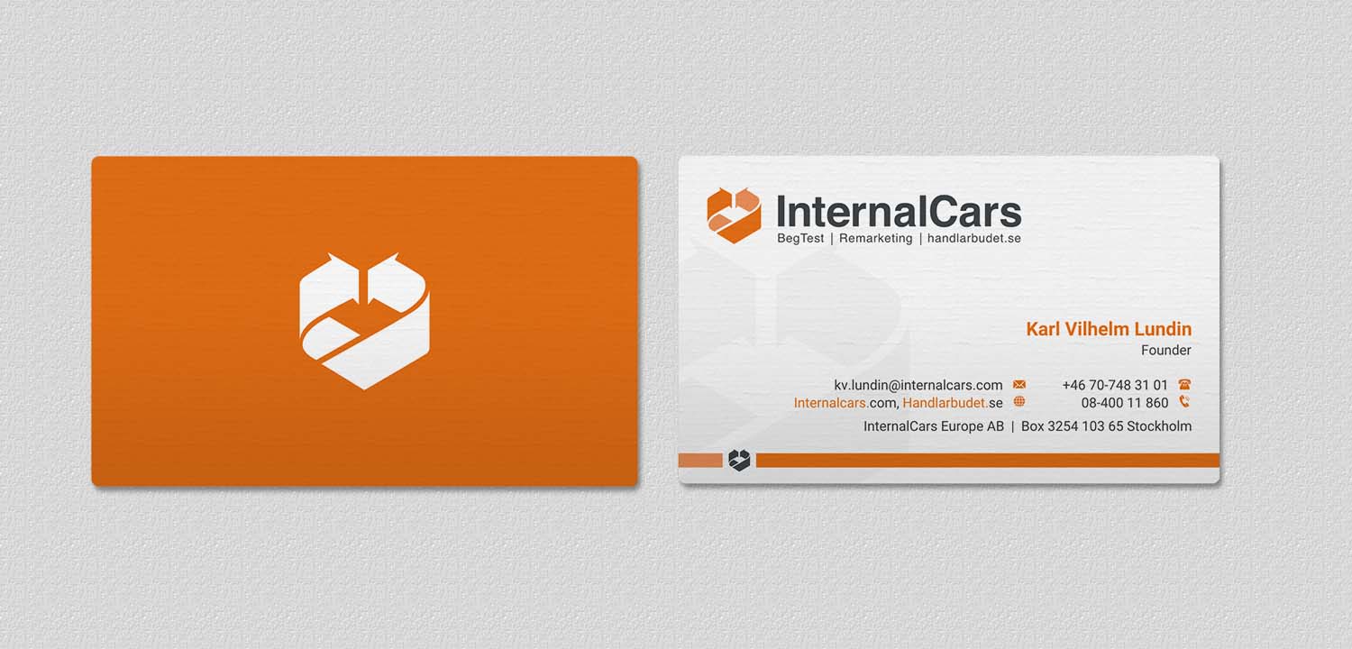 Business Card Design by INDIAN_Ashok for InternalCars Europe AB | Design #13037050