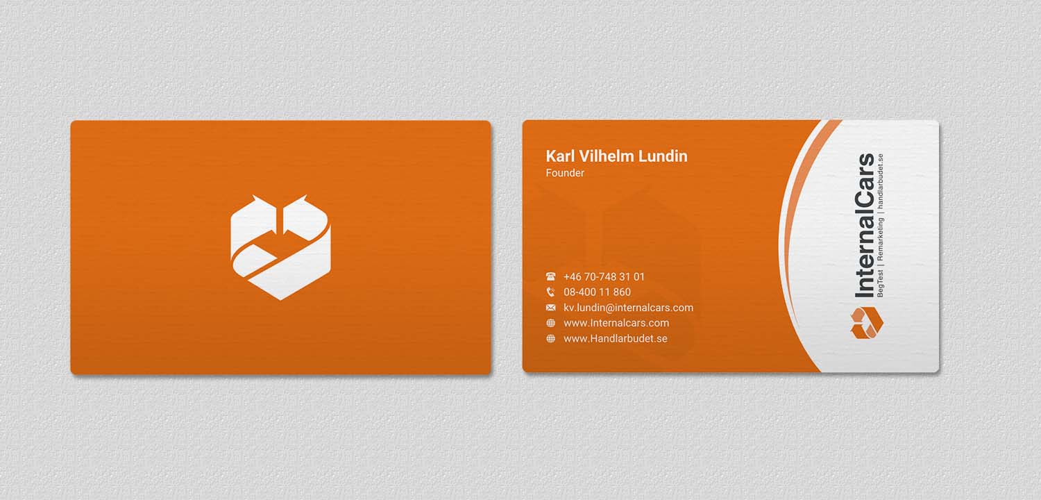 Business Card Design by INDIAN_Ashok for InternalCars Europe AB | Design #13037052