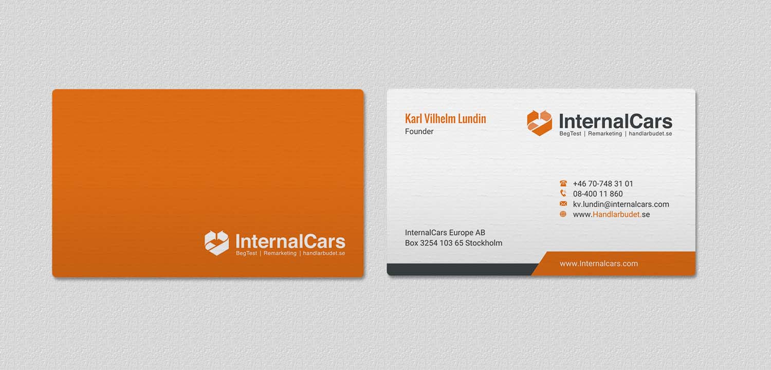 Business Card Design by INDIAN_Ashok for InternalCars Europe AB | Design #13037063