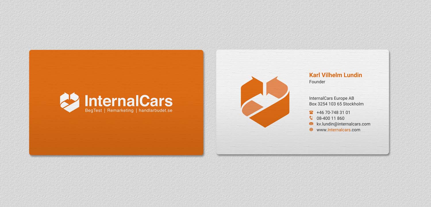 Business Card Design by INDIAN_Ashok for InternalCars Europe AB | Design #13037064