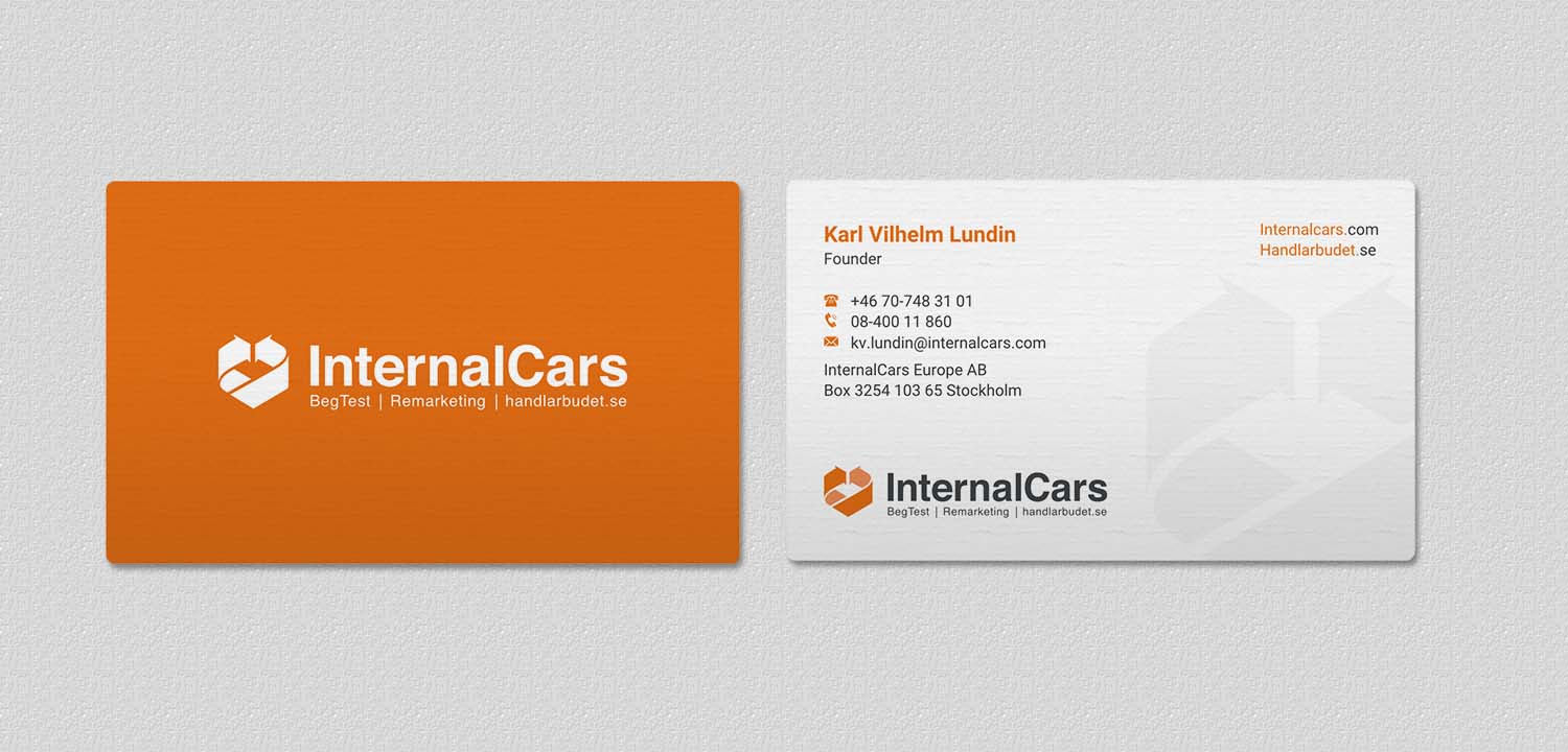 Business Card Design by INDIAN_Ashok for InternalCars Europe AB | Design #13037068