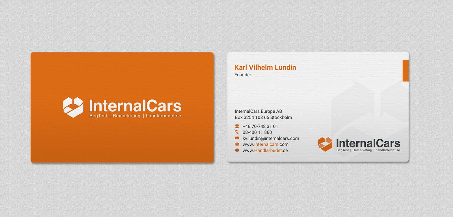 Visitenkarten-Design von INDIAN_Ashok für InternalCars Europe AB | Design #13037069