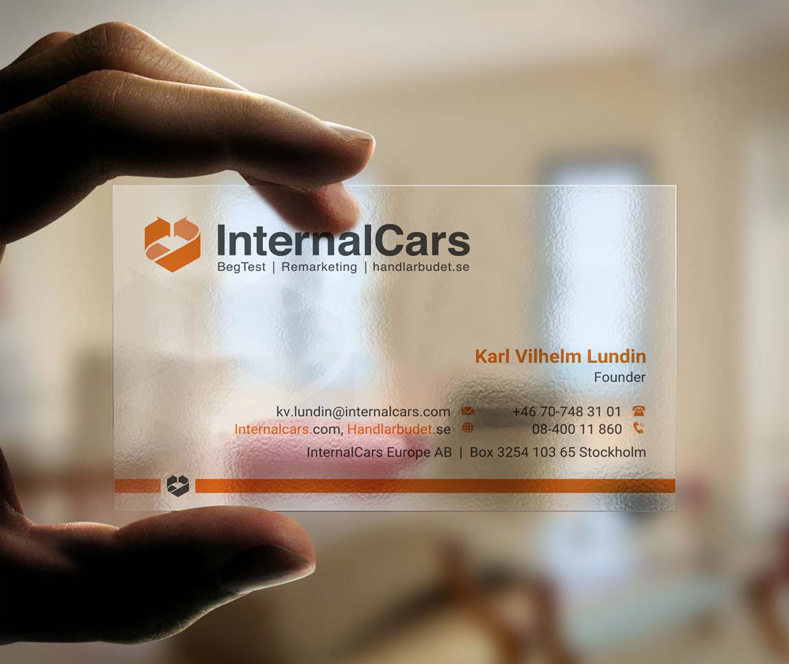 Business Card Design by INDIAN_Ashok for InternalCars Europe AB | Design #13037076