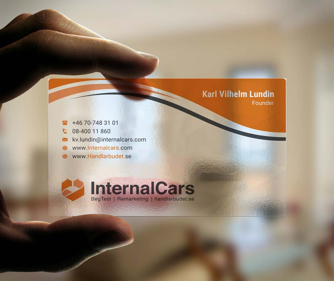 Visitenkarten-Design von INDIAN_Ashok für InternalCars Europe AB | Design #13037077