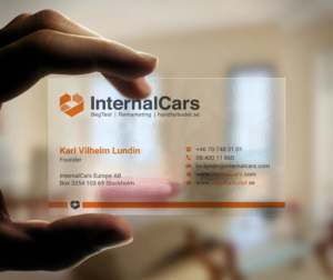 Visitenkarten-Design von INDIAN_Ashok für InternalCars Europe AB | Design: #13037079