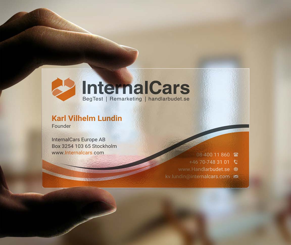 Visitenkarten-Design von INDIAN_Ashok für InternalCars Europe AB | Design #13037083