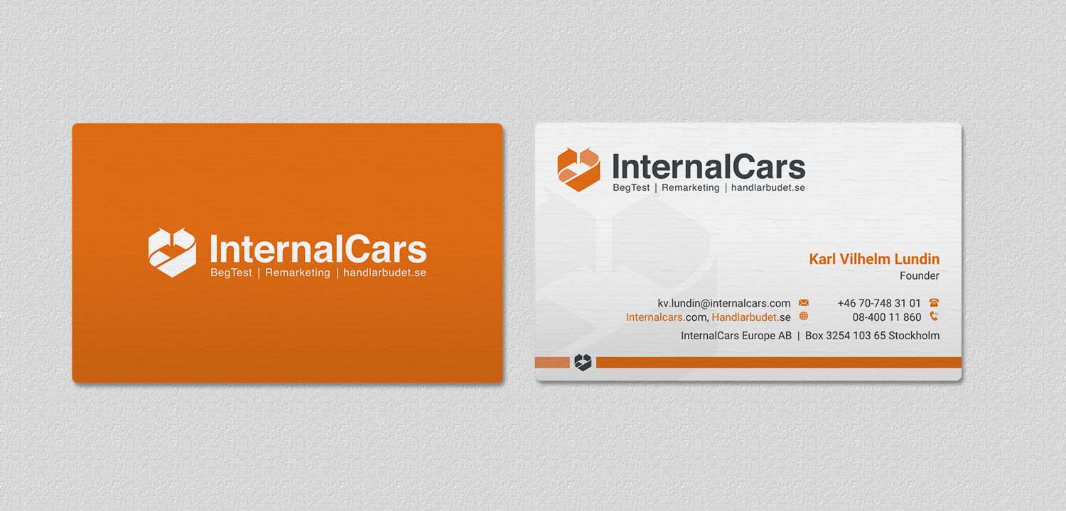 Diseño de Tarjeta de Presentación por INDIAN_Ashok para InternalCars Europe AB | Diseño #13037101