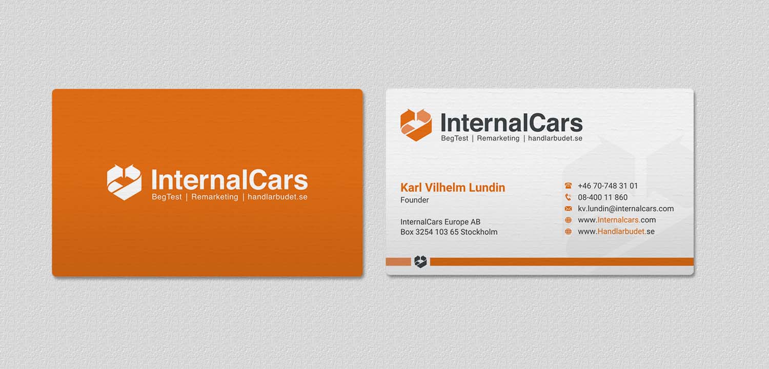 Diseño de Tarjeta de Presentación por INDIAN_Ashok para InternalCars Europe AB | Diseño #13037105