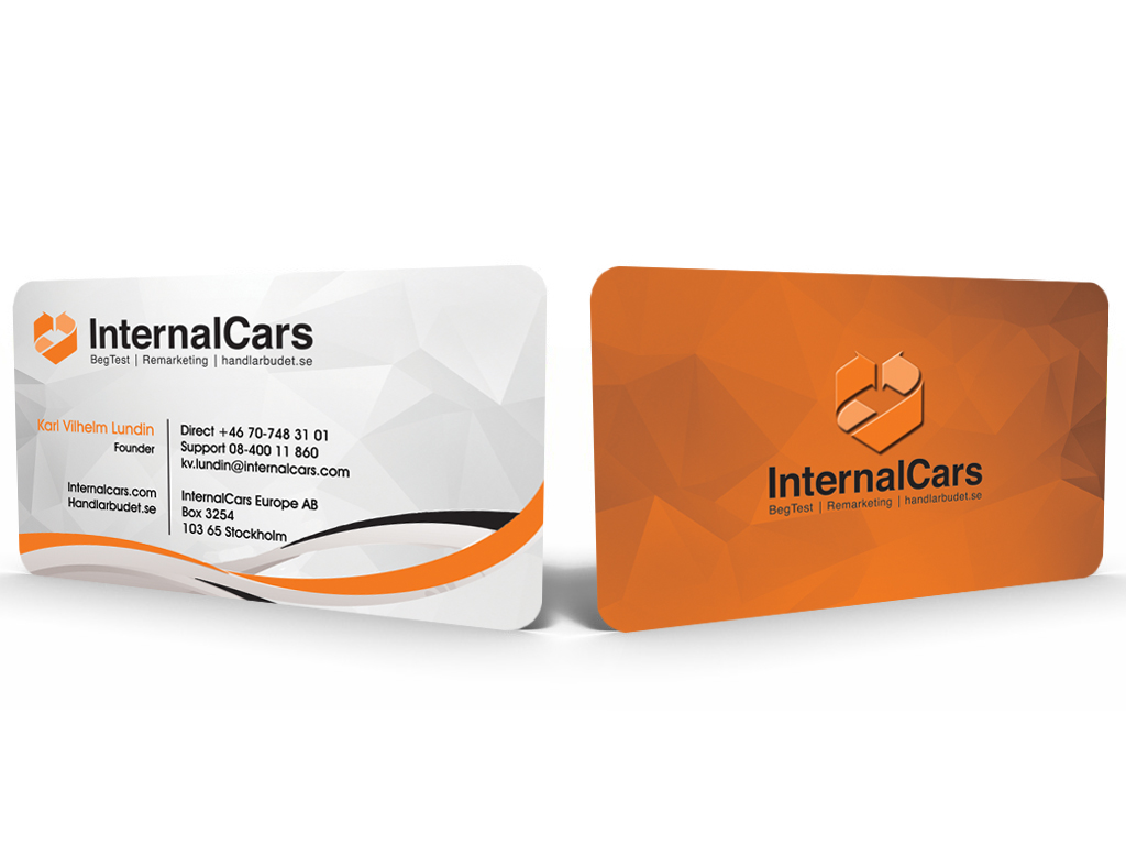 Business Card Design by Hardcore Design for InternalCars Europe AB | Design #13081881