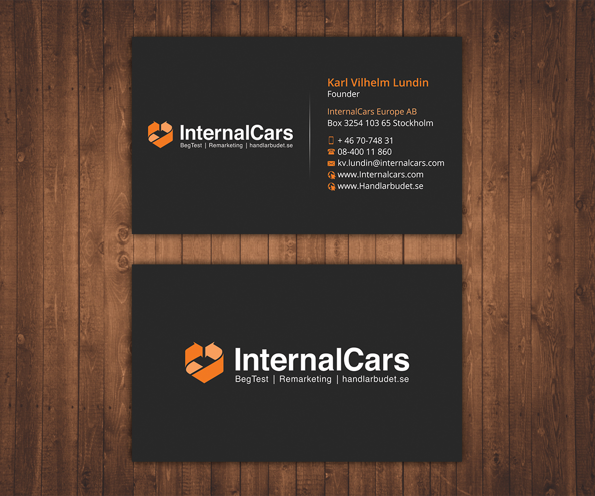 Visitenkarten-Design von Stylez Designz für InternalCars Europe AB | Design #13079761